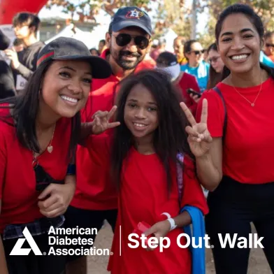 Smiling participants in Arizona step out walk event