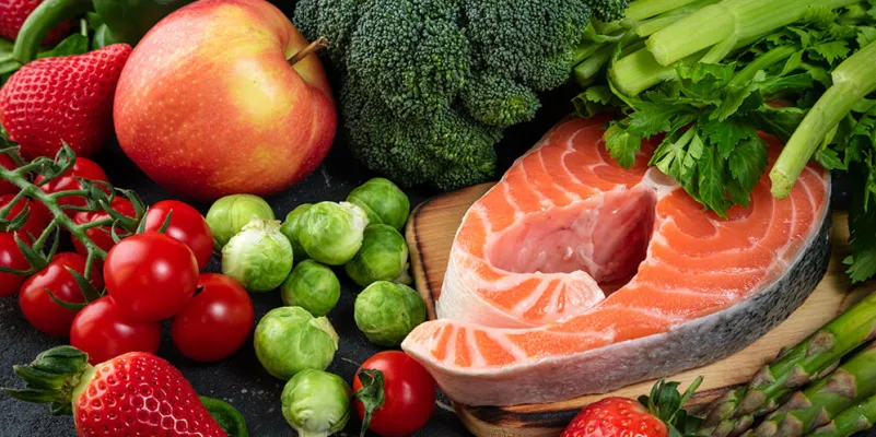 Fish and vegetables